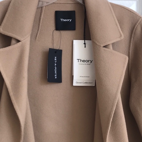 ⚡️FLASH SALE!✨ Theory Clairene D Tan Camel Cinched Coat Jacket Blazer! Palomino! - Picture 3 of 7